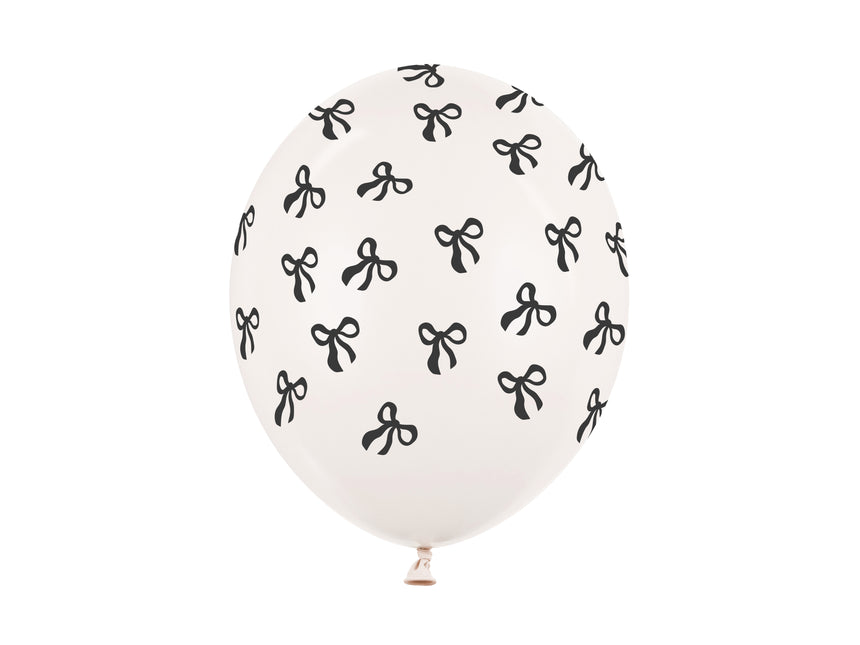 Balony czarno-białe 30cm 6szt