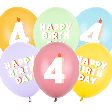 Balony na 4 lata 30cm 50szt