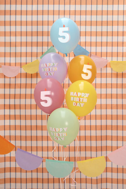 Balony na 5 lat 30cm 6szt