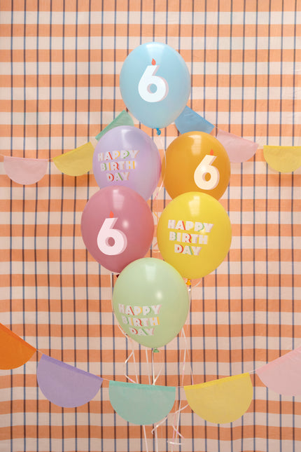 Balony na 6 lat 30cm 50szt