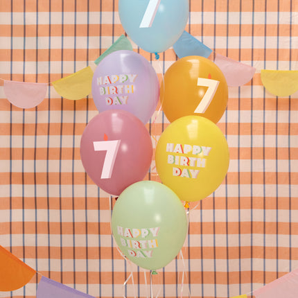 Balony na 7 lat 30cm 6szt