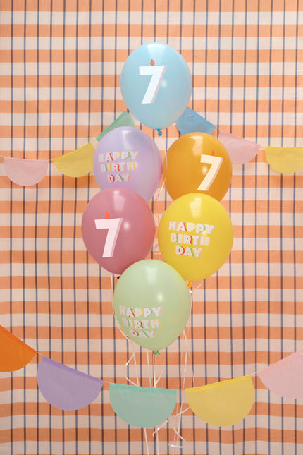 Balony na 7 lat 30cm 50szt