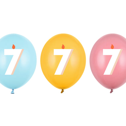 Balony na 7 lat 30cm 50szt