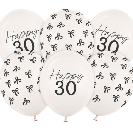Balony na 30 urodziny 30cm 50szt