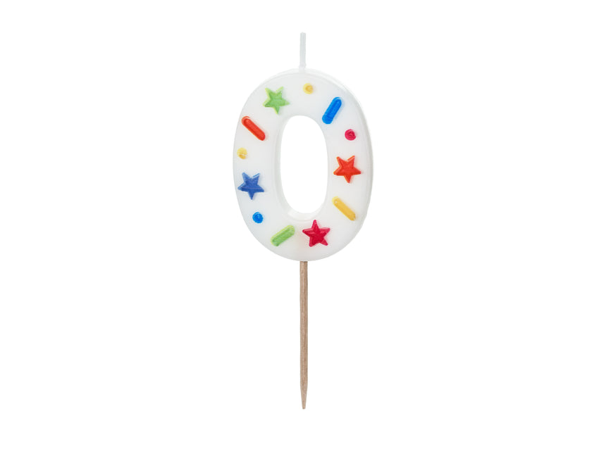 0 Rok Świeczka kolorowa 10cm