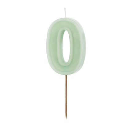 Świeczka 0 Year Mint Green 10cm