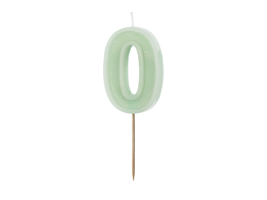 Świeczka 0 Year Mint Green 10cm