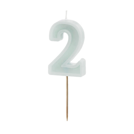 Świeczka 2-letnia Zielona 10cm