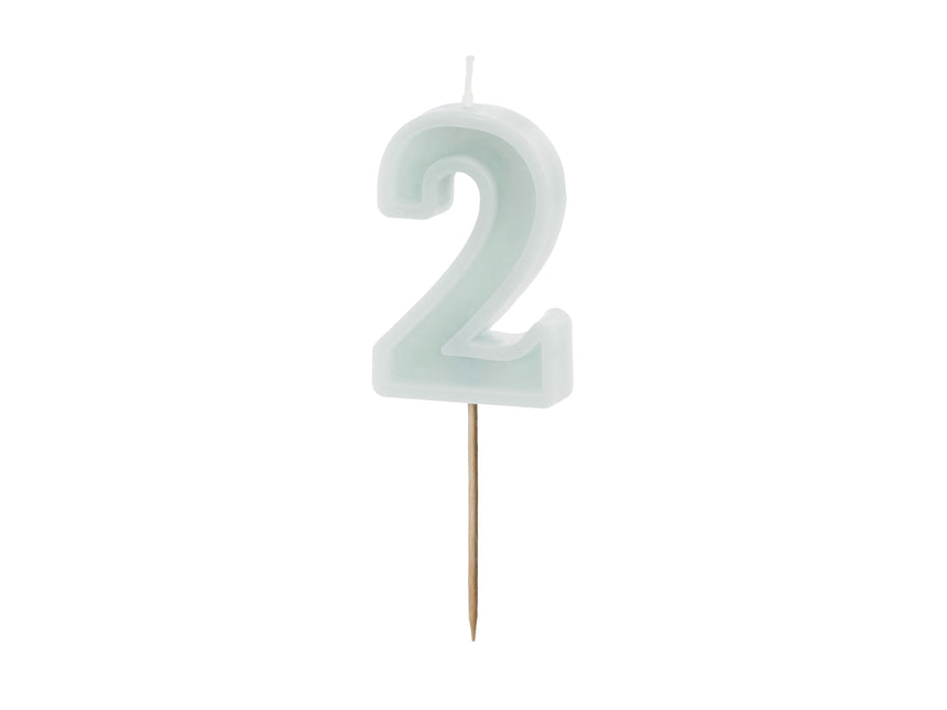 Świeczka 2-letnia Zielona 10cm