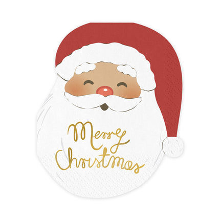 Serwetki świąteczne Santa 16cm 12szt