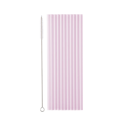 Fioletowe słomki plastikowe 23cm 12szt