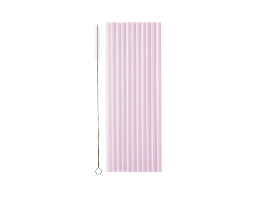 Fioletowe słomki plastikowe 23cm 12szt