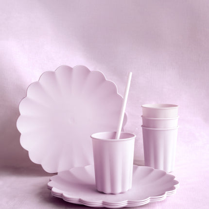 Fioletowe słomki plastikowe 23cm 12szt