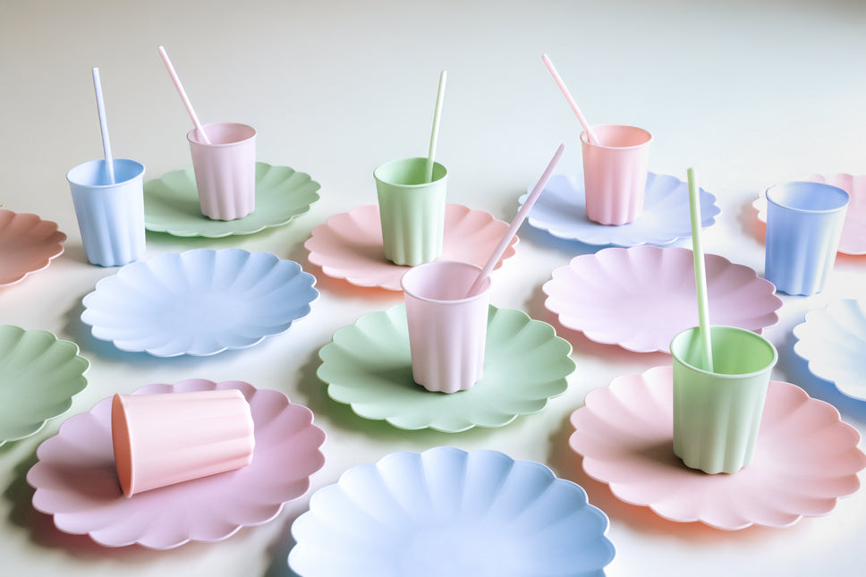 Różowe słomki plastikowe 23cm 12szt