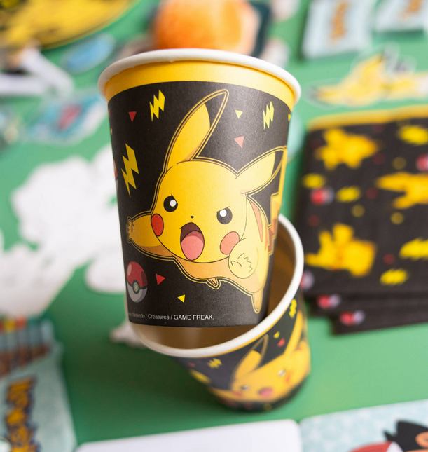 Kubki Pokemon Czarny Żółty 237ml 8szt