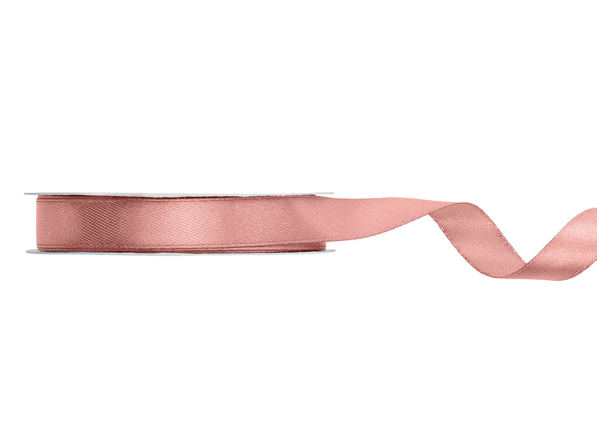 Różowa wstążka 12Mm Satin Dusty 25m