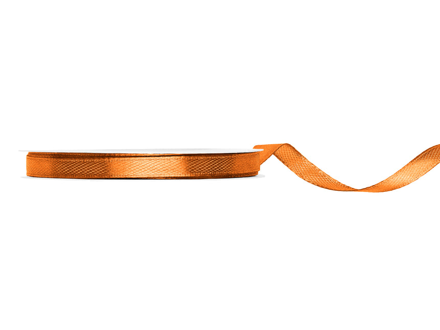 Pomarańczowa wstążka 6 mm satynowa 25 m