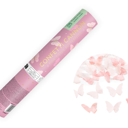 Konfetti Butterfly Cannon jasnoróżowe 20 cm