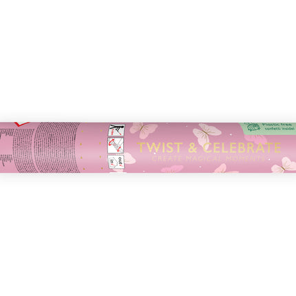 Konfetti Butterfly Cannon jasnoróżowe 20 cm