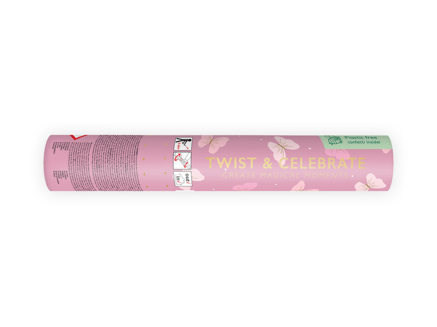 Konfetti Butterfly Cannon jasnoróżowe 20 cm