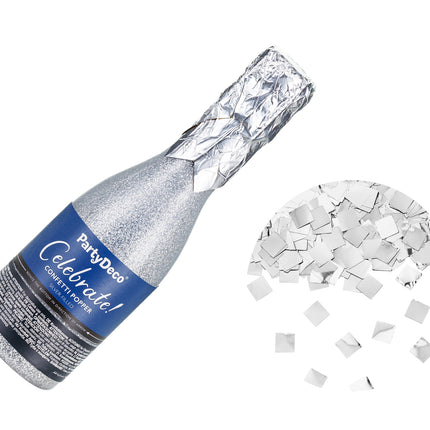 Srebrna armatka na konfetti Champagne 20,5 cm