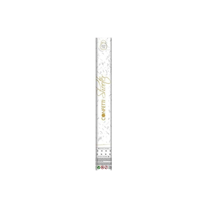 Biała armatka konfetti 40 cm