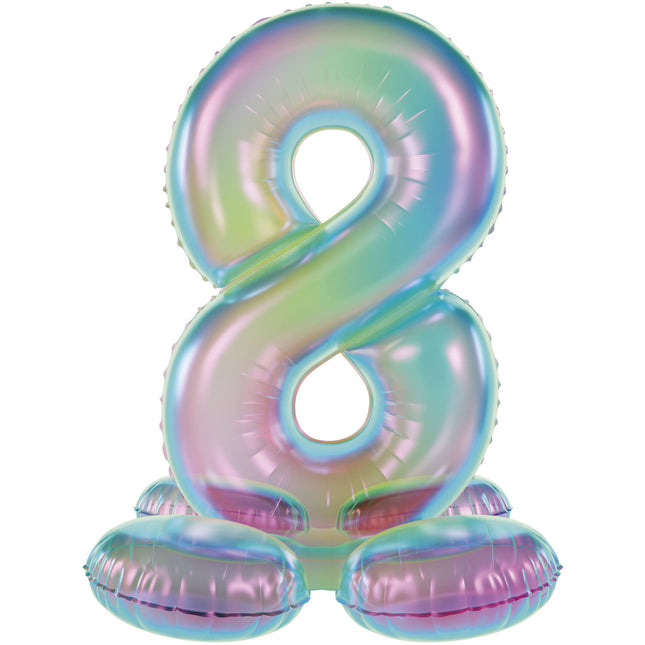 8 Year Figure Balloon Standard Holographic Empty 72cm