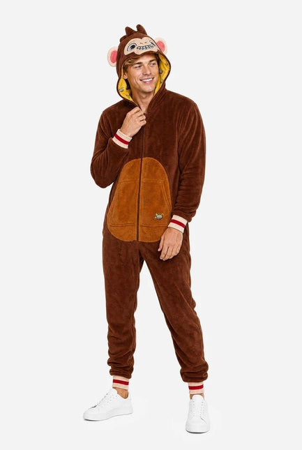 Aap Onesie Unisex Bruin van OppoSuits koop je bij Partywinkel