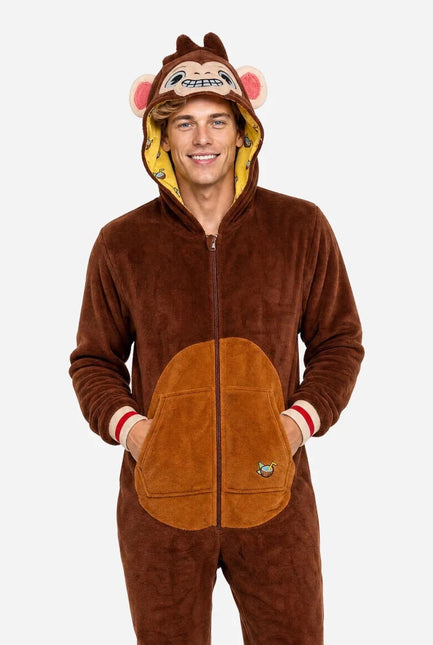 Aap Onesie Unisex Bruin van OppoSuits koop je bij Partywinkel