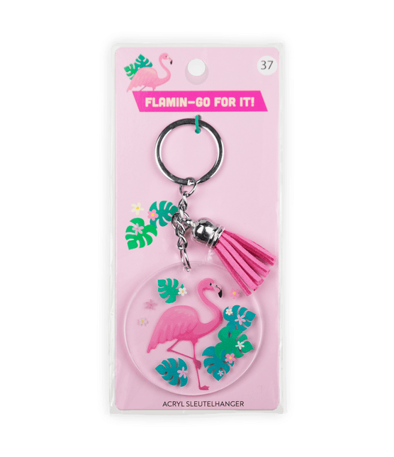 Acryl Sleutelhanger Flamingo van Paper Dreams koop je bij Partywinkel
