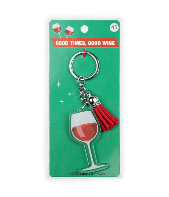 Acryl Sleutelhanger Rode wijn van Paper Dreams koop je bij Partywinkel