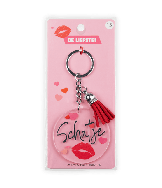 Acryl sleutelhanger Schatje van Paper Dreams koop je bij Partywinkel