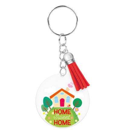 Akrylowy brelok do kluczy „Home sweet home”