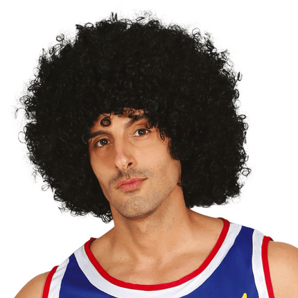 Afro Pruik Zwart van Fiestas Guirca koop je bij Partywinkel