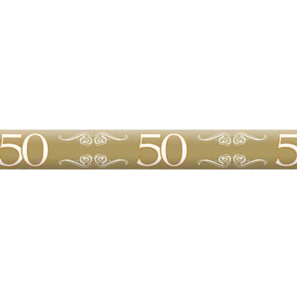 Afzetlint 50 Jaar Goud 15m - Partywinkel - 8714572214964