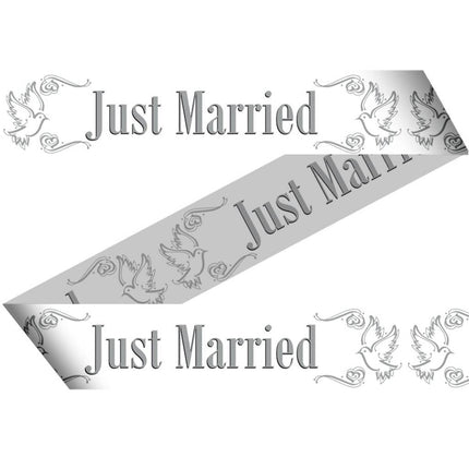 Afzetlint Just Married 15m - Partywinkel - 8714572210768