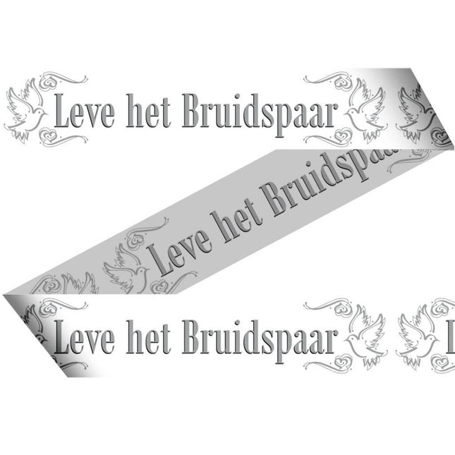 Afzetlint Leve Het Bruidspaar 15m - Partywinkel - 8714572088398