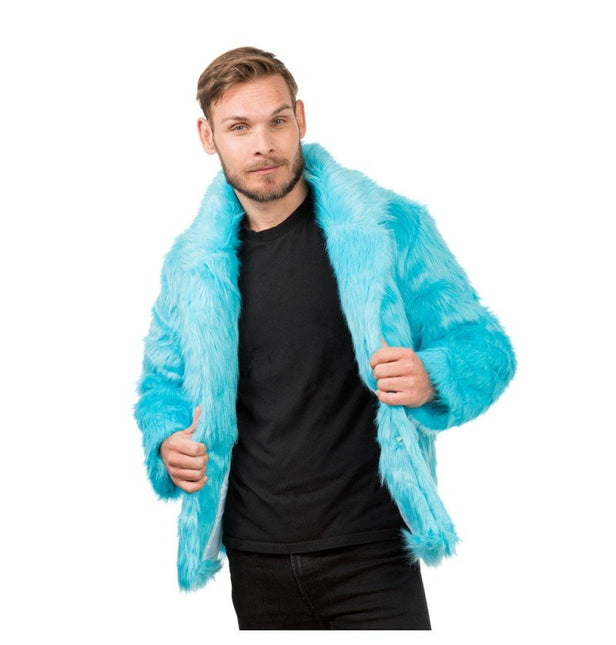 Aqua Blauwe Nepbontjas van CHAKS koop je bij Partywinkel