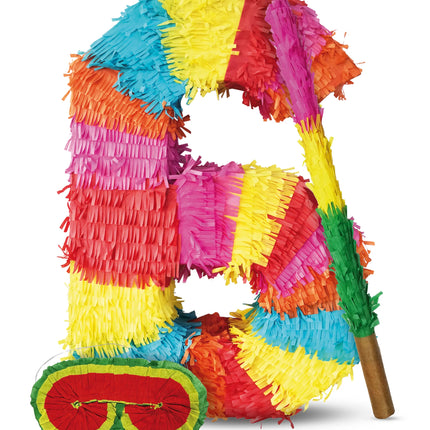 Zestaw piñaty z cyfrą 6, 3-częściowy, 45 cm