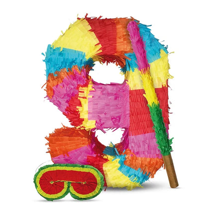 Zestaw piñaty z cyfrą 9, 3-częściowy, 45 cm