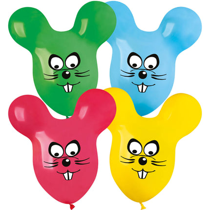 Kolorowe balony myszki 65cm 4szt