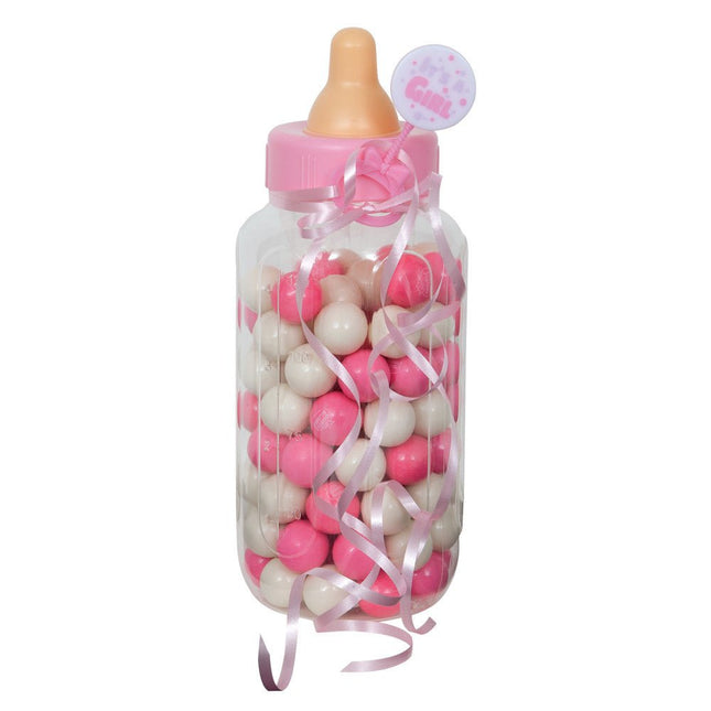 Baby Fles Roze 28cm van Unique koop je bij Partywinkel