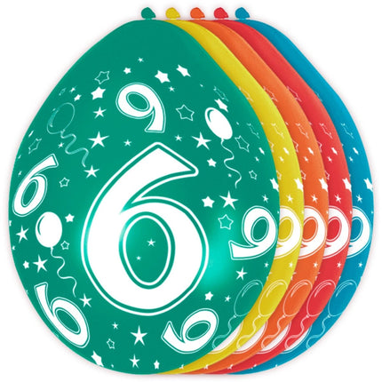 Ballonnen 6 Jaar Versiering 30cm 5st van Folat koop je bij Partywinkel