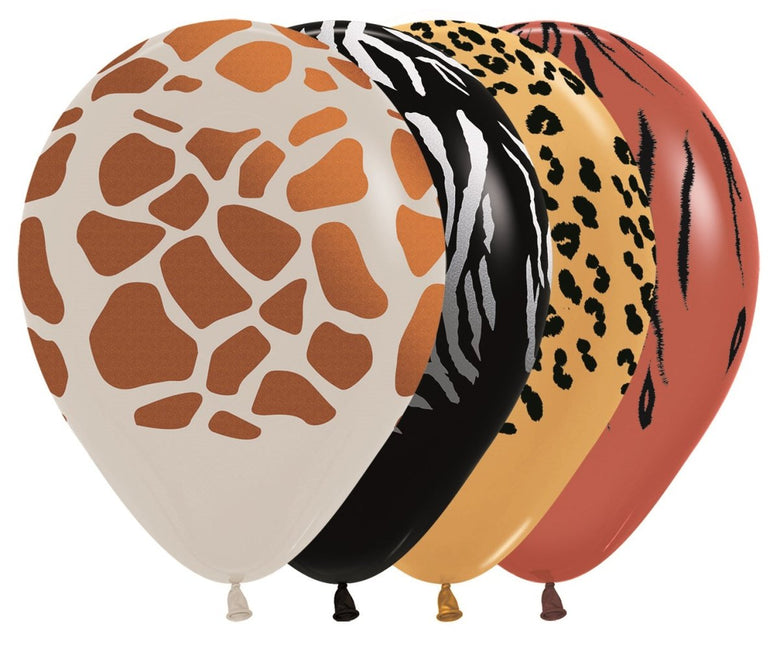 Ballonnen Animal Print Metallic Ink 30cm 25st van Sempertex koop je bij Partywinkel