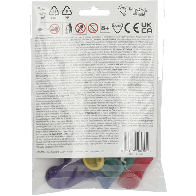 Ballonnen Happy 10Th Bday 33cm 6st van Folat koop je bij Partywinkel