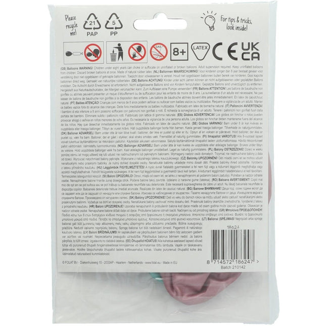 Ballonnen Happy Birthday Paars Groen Blauw 48cm 3st van Folat koop je bij Partywinkel