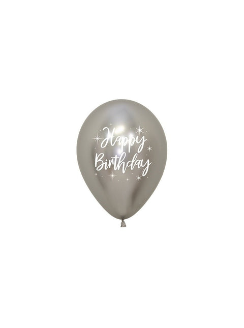 Ballonnen Happy Birthday Radiant Reflex Mix 25st van Sempertex koop je bij Partywinkel