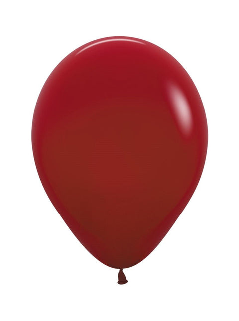 Ballonnen Imperial Red 25cm 100st van Sempertex koop je bij Partywinkel