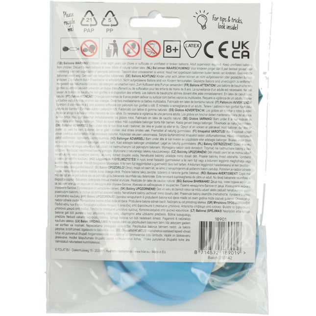 Ballonnen It'S My 1St Birthday Blauw 33cm 6st van Folat koop je bij Partywinkel