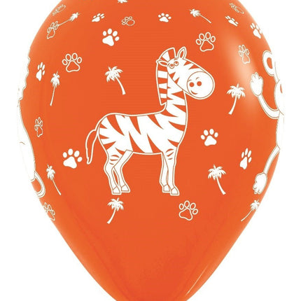 Ballonnen Jungle Animals Fashion Mix 30cm 25st van Sempertex koop je bij Partywinkel
